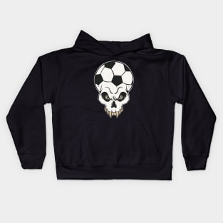 Cool Football Skull Soccer Fan Sport Kids Hoodie
